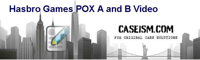 Hasbro Games: POX (A) and (B) Video Case Solution Hasbro Games: POX (A) and (B) Video Case Solution
